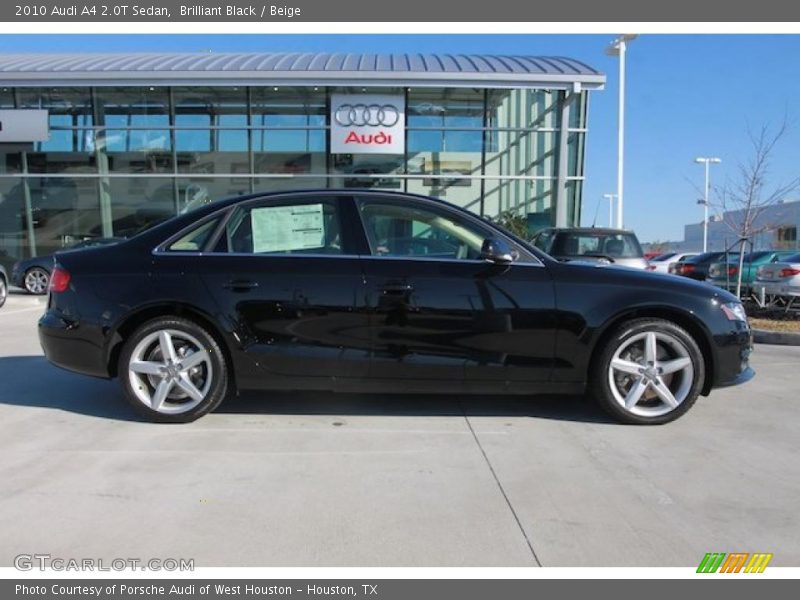 Brilliant Black / Beige 2010 Audi A4 2.0T Sedan