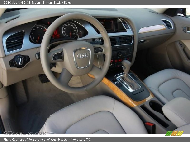 Brilliant Black / Beige 2010 Audi A4 2.0T Sedan