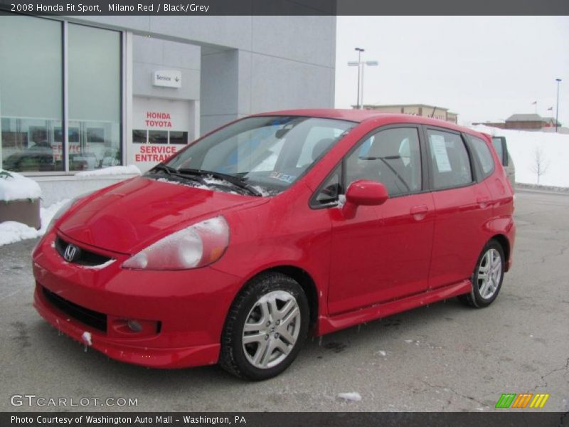 Milano Red / Black/Grey 2008 Honda Fit Sport