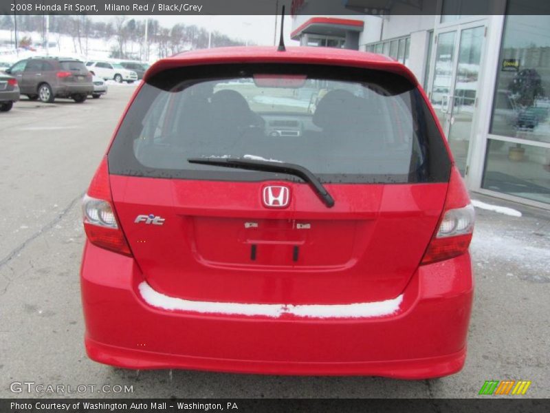 Milano Red / Black/Grey 2008 Honda Fit Sport