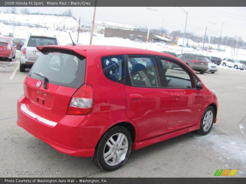 Milano Red / Black/Grey 2008 Honda Fit Sport