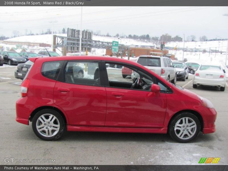 Milano Red / Black/Grey 2008 Honda Fit Sport