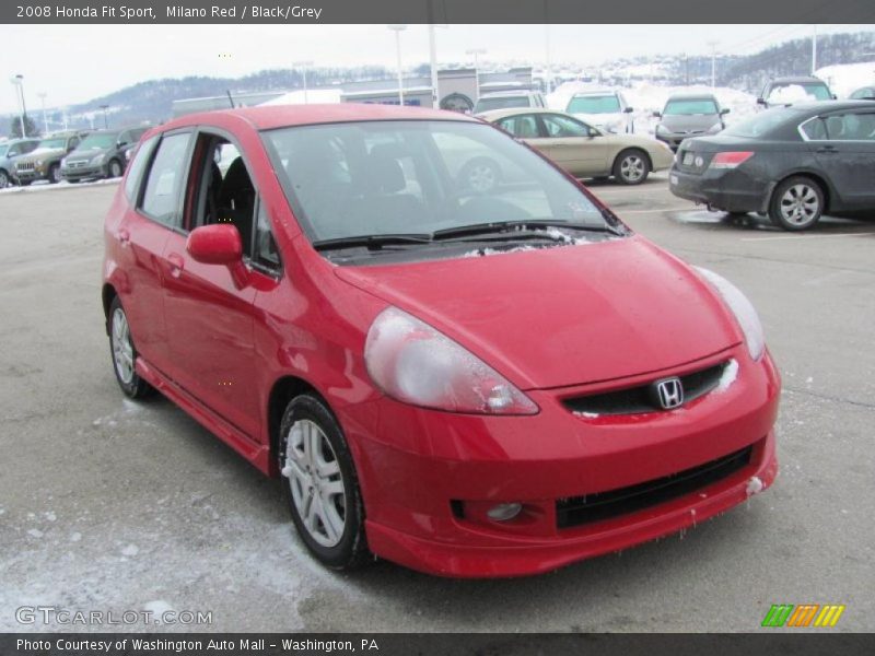 Milano Red / Black/Grey 2008 Honda Fit Sport