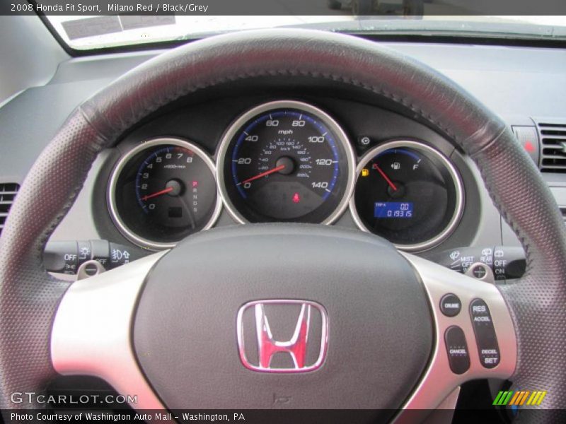 Milano Red / Black/Grey 2008 Honda Fit Sport