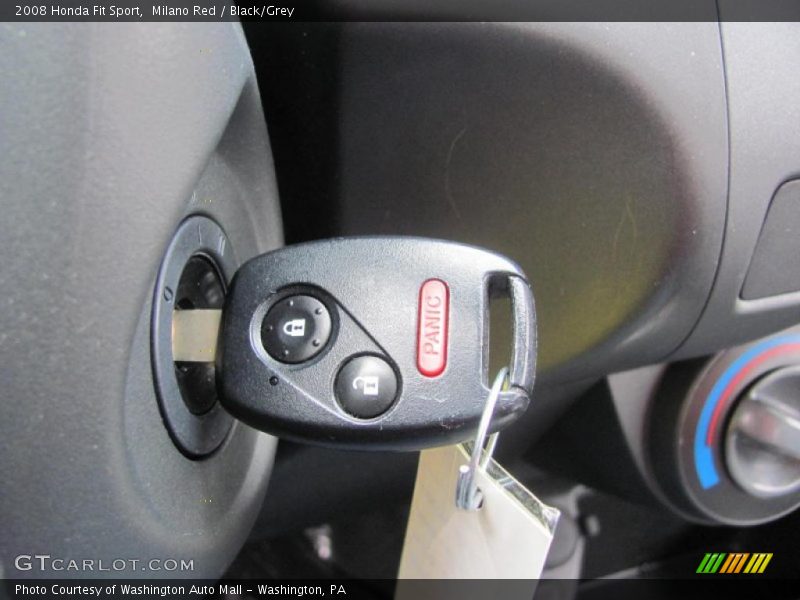 Milano Red / Black/Grey 2008 Honda Fit Sport