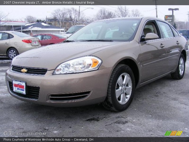Amber Bronze Metallic / Neutral Beige 2007 Chevrolet Impala LT