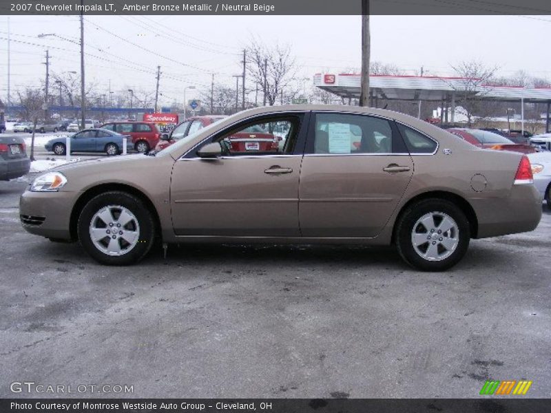 Amber Bronze Metallic / Neutral Beige 2007 Chevrolet Impala LT