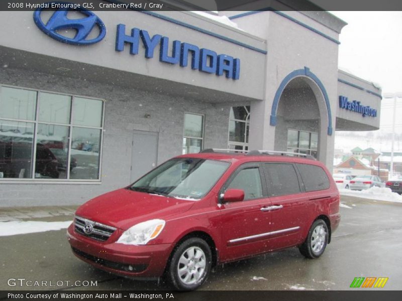 Cranberry Red / Gray 2008 Hyundai Entourage GLS