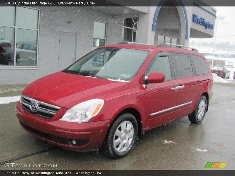 Cranberry Red / Gray 2008 Hyundai Entourage GLS