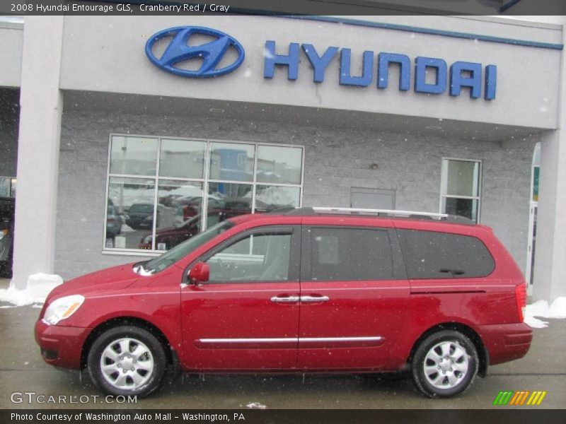 Cranberry Red / Gray 2008 Hyundai Entourage GLS