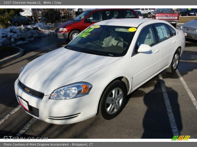 White / Gray 2007 Chevrolet Impala LS