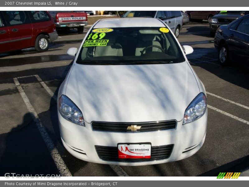 White / Gray 2007 Chevrolet Impala LS