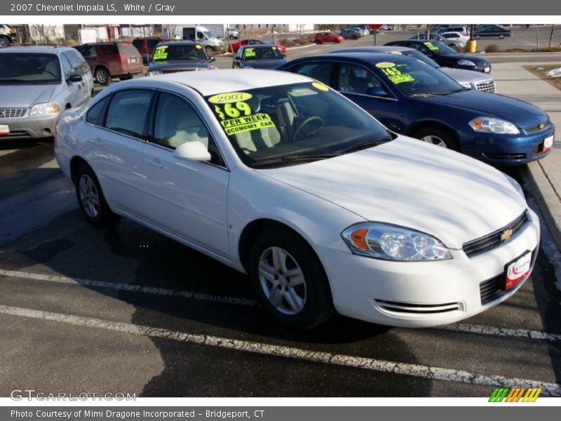 White / Gray 2007 Chevrolet Impala LS
