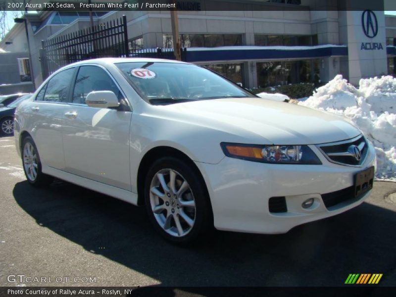 Premium White Pearl / Parchment 2007 Acura TSX Sedan