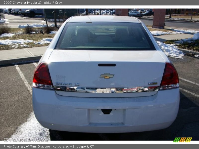 White / Gray 2007 Chevrolet Impala LS