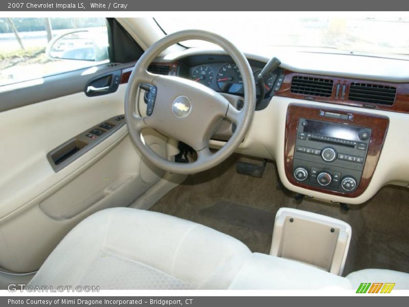 White / Gray 2007 Chevrolet Impala LS