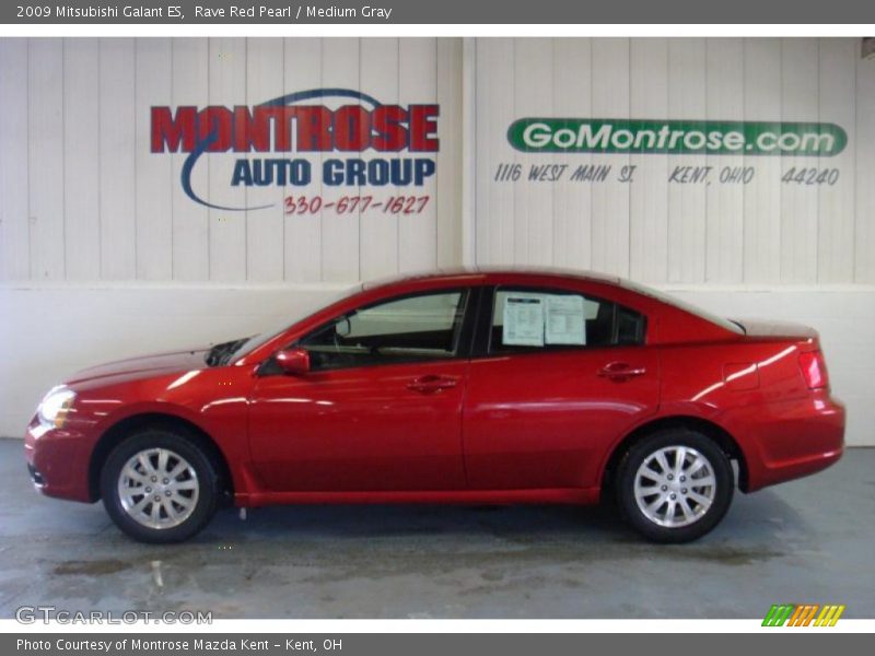 Rave Red Pearl / Medium Gray 2009 Mitsubishi Galant ES