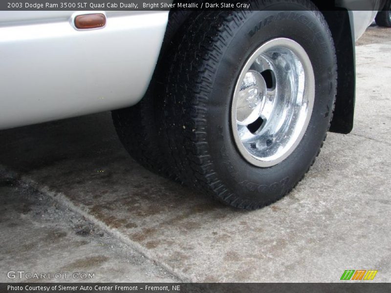 Bright Silver Metallic / Dark Slate Gray 2003 Dodge Ram 3500 SLT Quad Cab Dually
