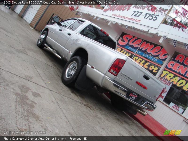 Bright Silver Metallic / Dark Slate Gray 2003 Dodge Ram 3500 SLT Quad Cab Dually