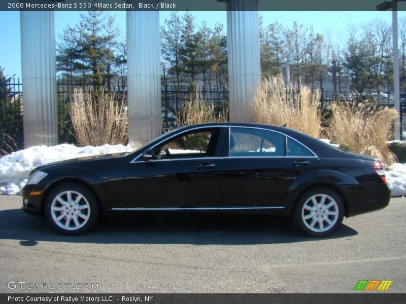 Black / Black 2008 Mercedes-Benz S 550 4Matic Sedan