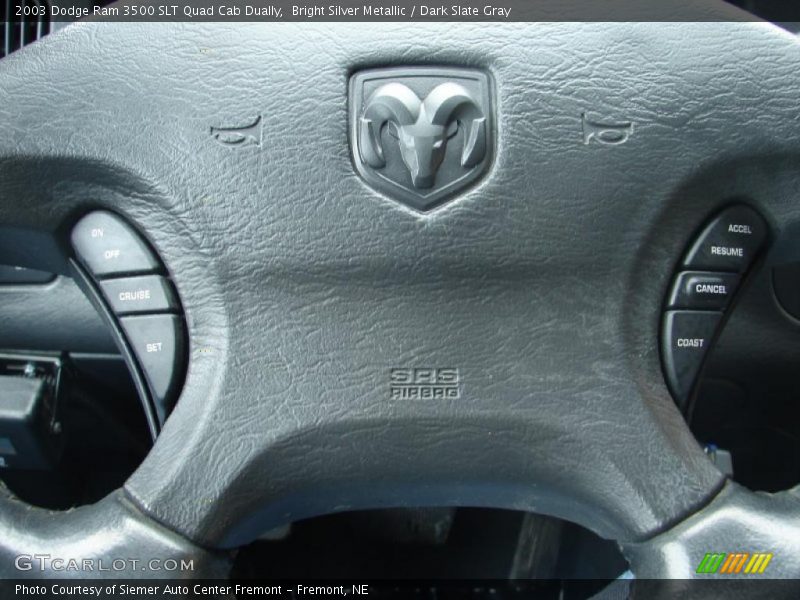 Bright Silver Metallic / Dark Slate Gray 2003 Dodge Ram 3500 SLT Quad Cab Dually
