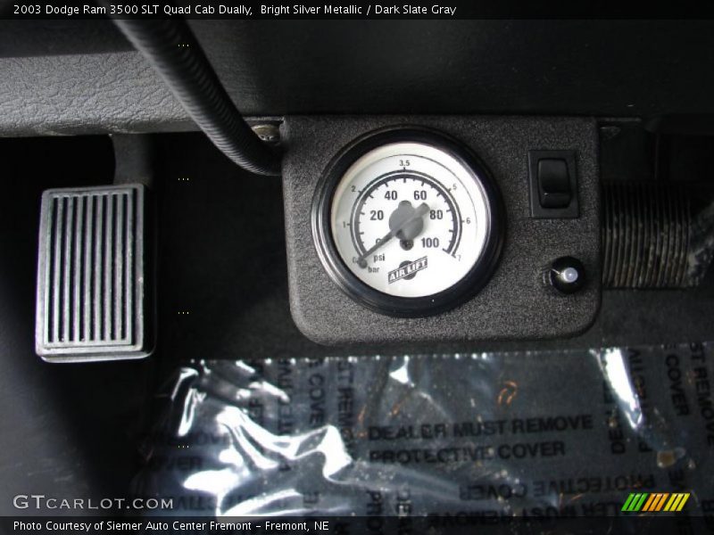 Bright Silver Metallic / Dark Slate Gray 2003 Dodge Ram 3500 SLT Quad Cab Dually