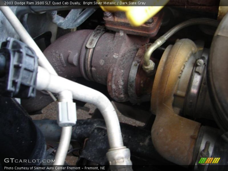 Bright Silver Metallic / Dark Slate Gray 2003 Dodge Ram 3500 SLT Quad Cab Dually