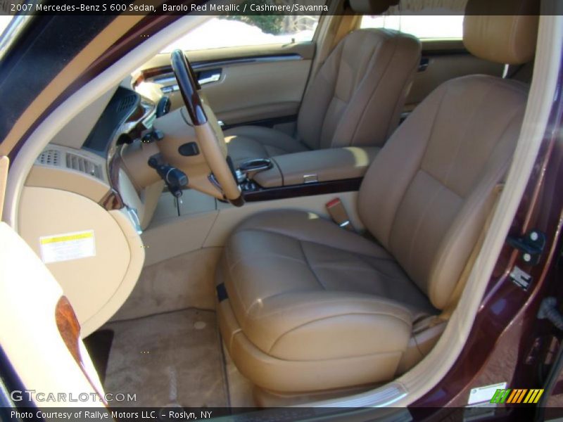 Barolo Red Metallic / Cashmere/Savanna 2007 Mercedes-Benz S 600 Sedan