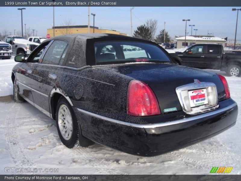 Ebony Black / Deep Charcoal 1999 Lincoln Town Car Signature