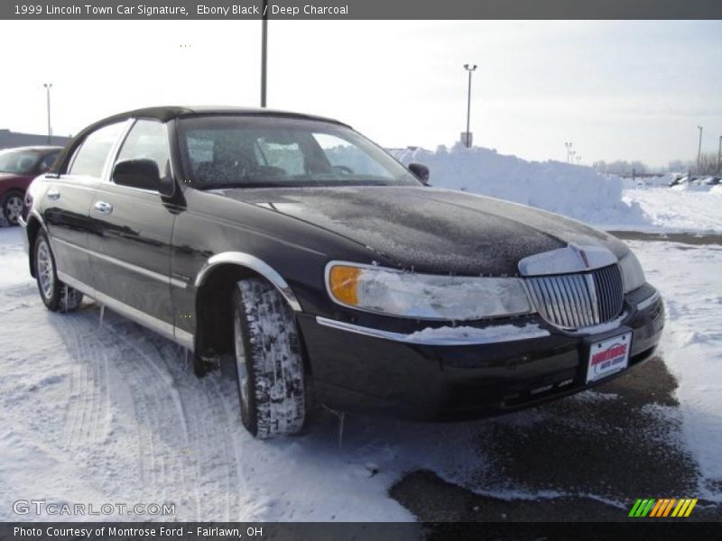 Ebony Black / Deep Charcoal 1999 Lincoln Town Car Signature