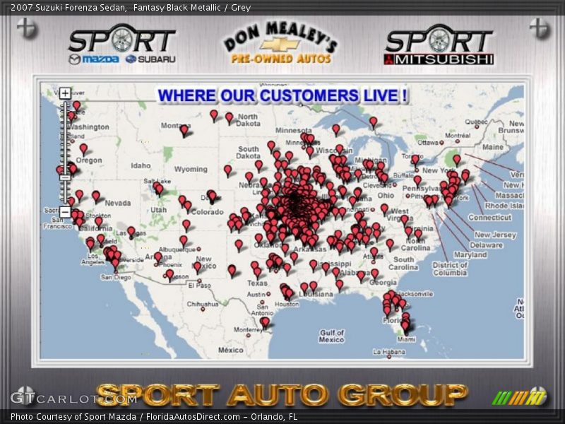 Fantasy Black Metallic / Grey 2007 Suzuki Forenza Sedan