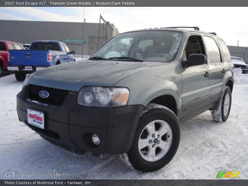 Titanium Green Metallic / Medium/Dark Pebble 2007 Ford Escape XLT