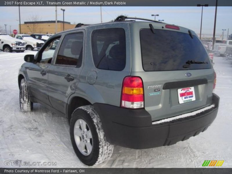Titanium Green Metallic / Medium/Dark Pebble 2007 Ford Escape XLT