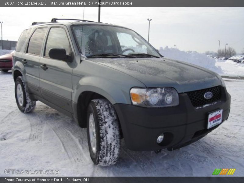 Titanium Green Metallic / Medium/Dark Pebble 2007 Ford Escape XLT