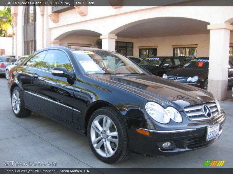 Black / Black 2008 Mercedes-Benz CLK 350 Coupe