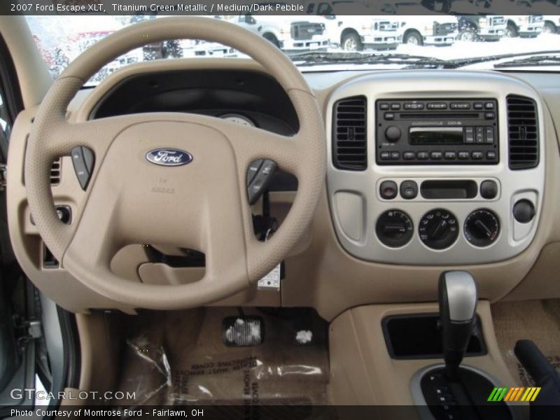 Titanium Green Metallic / Medium/Dark Pebble 2007 Ford Escape XLT