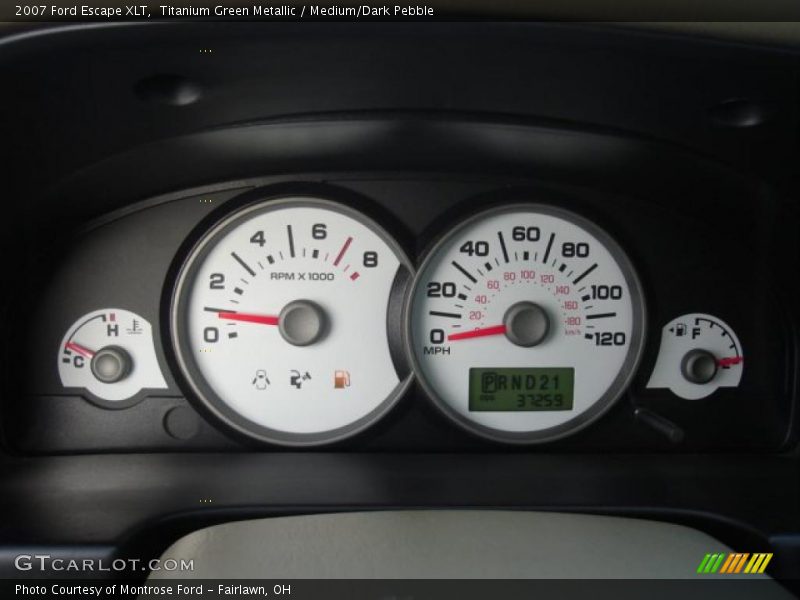 Titanium Green Metallic / Medium/Dark Pebble 2007 Ford Escape XLT