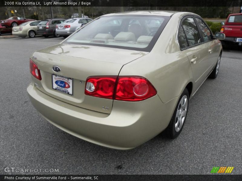 Light Almond Beige / Beige 2008 Kia Optima LX