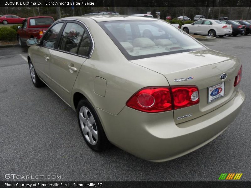 Light Almond Beige / Beige 2008 Kia Optima LX