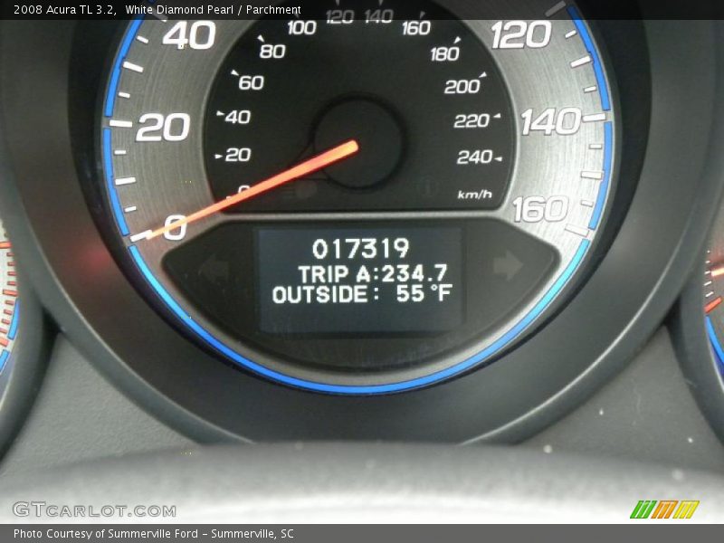 White Diamond Pearl / Parchment 2008 Acura TL 3.2