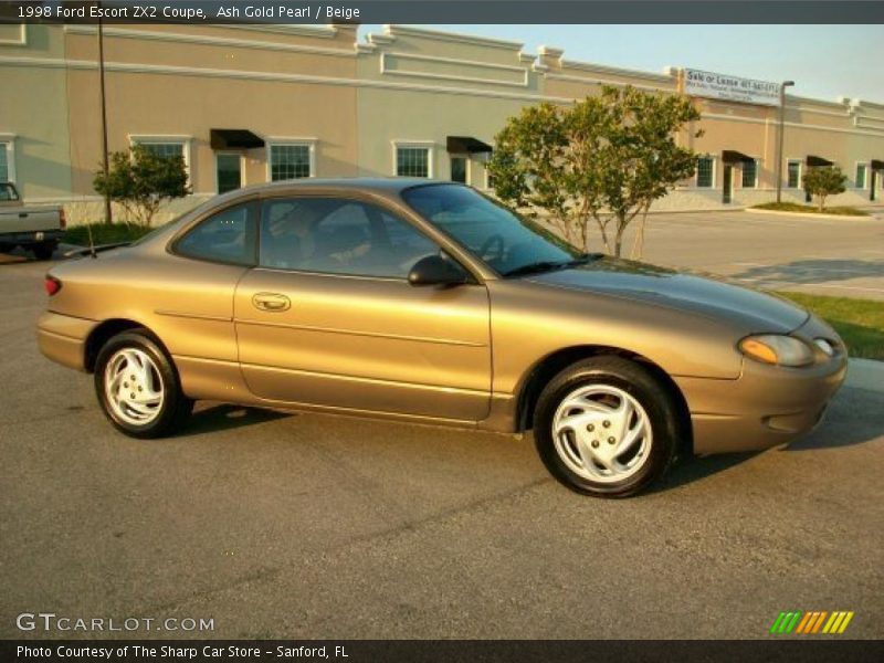 Ash Gold Pearl / Beige 1998 Ford Escort ZX2 Coupe