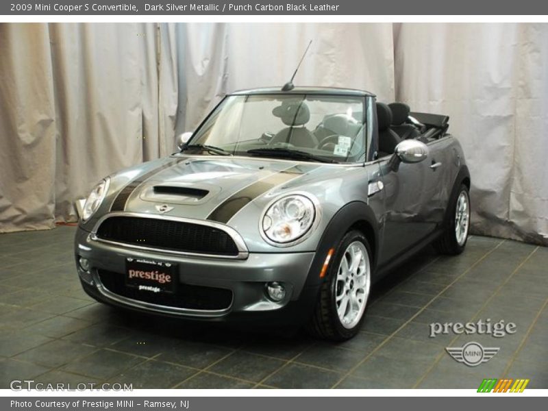 Dark Silver Metallic / Punch Carbon Black Leather 2009 Mini Cooper S Convertible