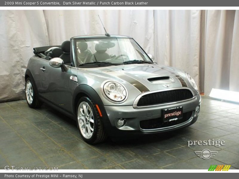 Dark Silver Metallic / Punch Carbon Black Leather 2009 Mini Cooper S Convertible