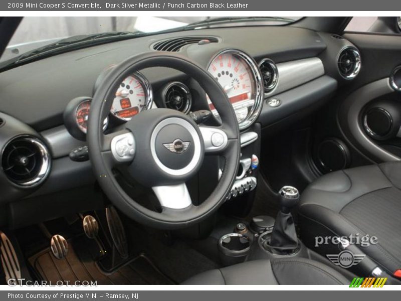 Dark Silver Metallic / Punch Carbon Black Leather 2009 Mini Cooper S Convertible