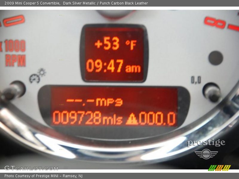 Dark Silver Metallic / Punch Carbon Black Leather 2009 Mini Cooper S Convertible