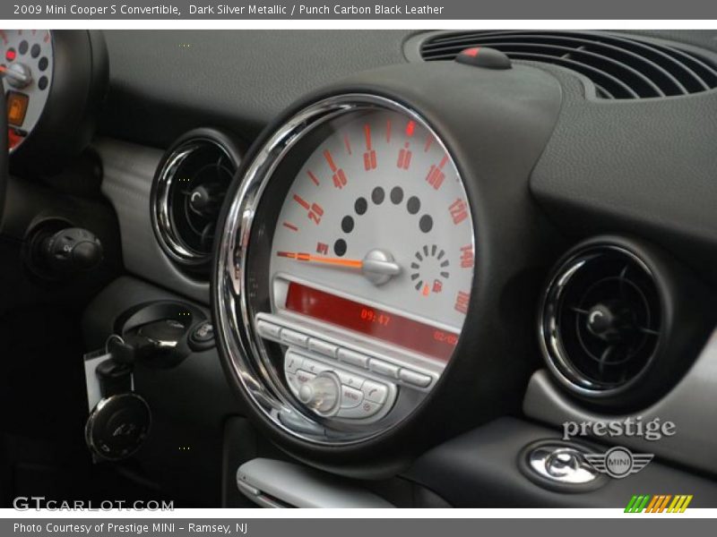 Dark Silver Metallic / Punch Carbon Black Leather 2009 Mini Cooper S Convertible