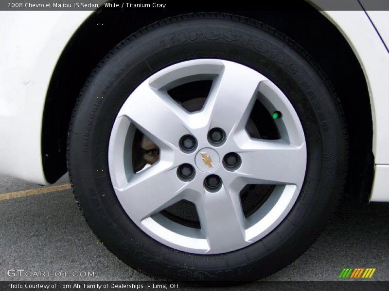 White / Titanium Gray 2008 Chevrolet Malibu LS Sedan