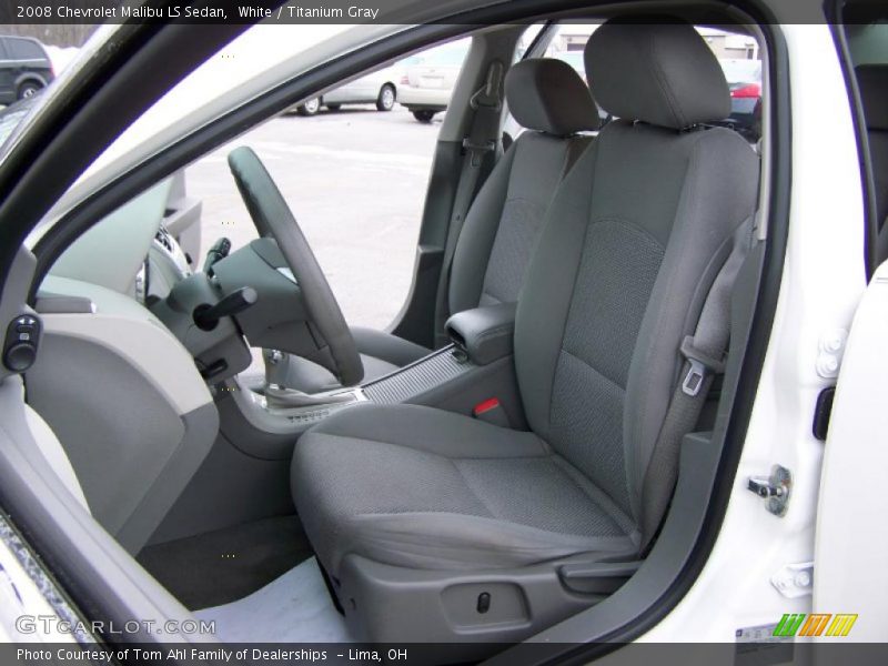 White / Titanium Gray 2008 Chevrolet Malibu LS Sedan