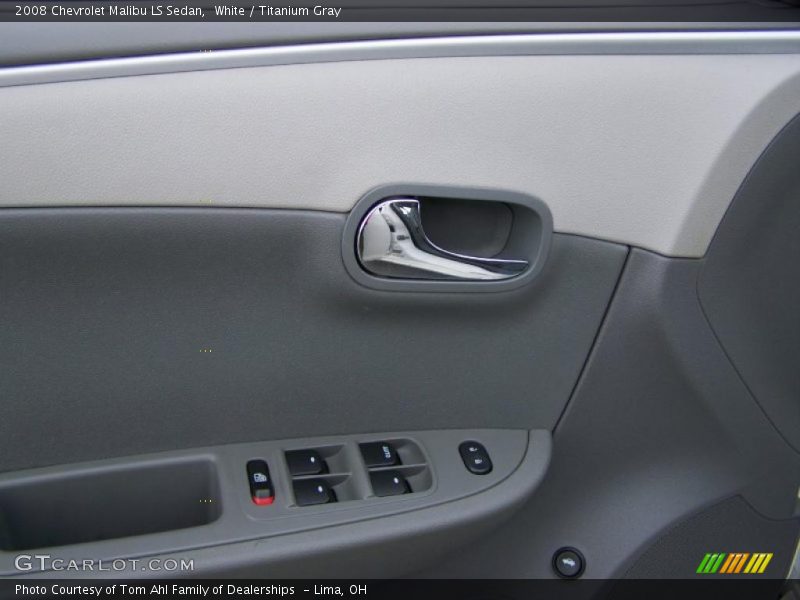 White / Titanium Gray 2008 Chevrolet Malibu LS Sedan