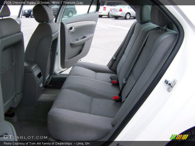 White / Titanium Gray 2008 Chevrolet Malibu LS Sedan